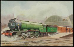 LONDON & NORTH EASTERN RAILWAY [GREAT NORTHERN SECTION] SCOTCH EXPRESS LEAVING KING'S CROSS.
