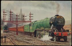 FLYING SCOTSMAN, L.N.E.R., leaving King's Cross.
