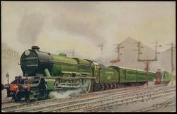 LONDON EXPRESS LEAVING BRIGHTON STATION, S. RY. ENGINE: "LORD NELSON" CLASS.
