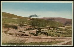 4393. Denver & Rio Grande Trains Ascending Soldiers Summit, Utah, over the New Double-track Line.
