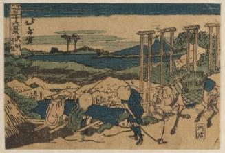 Senju in Musashi Province (Bushû Senju), from the series Thirty-six Views of Mount Fuji (Fuji sanjûrokkei), based on Thirty-six Views of Mount Fuji (Fugaku sanjûrokkei)