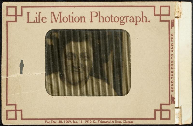 Life Motion Photograph. [Woman winking]
