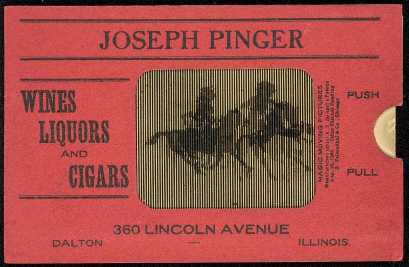 JOSEPH PINGER WINES LIQUORS AND CIGARS 360 LINCOLN AVENUE DALTON - ILLINOIS.