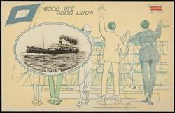 GOOD BYE GOOD LUCK 
Nippon Yusen Kaisha Line  S.S. "KASHIMA MARU."
