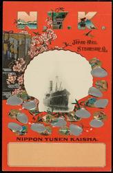 N.Y.K. JAPAN MAIL STEAMSHIP CO. S.S. AKI MARU. 
NIPPON YUSEN KAISHA.
