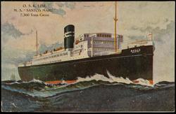 O.S.K. LINE M.S. "SANTOS MARU" 7,300 Tons Gross

