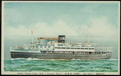 Osaka - Beppu Liner, M.S. "Kurenai Maru" O.S.K. LINE 

