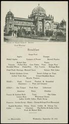 PRINCE OF WALES MUSEUM - BOMBAY
Good Morning! Breakfast S.S. Minnewaska  Wednesday, September 20, 1933
