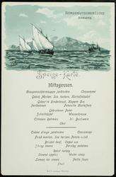 Dampfer "Kronprinz Wilhelm" den 19. Juni 1906 - Speise-Karte. 
BEI CAPRI