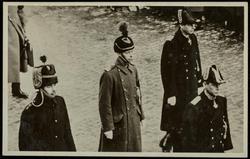 The Funeral of His Late Majesty KING GEORGE V. January 28th, 1936. 
His Majesty King Edward VIII followed by Their Royal Highnesses, The Duke of York, The Duke of Gloucester and the Duke of Kent in the procession.
