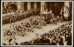 THE STATE COACH ON WAY TO ABBEY

