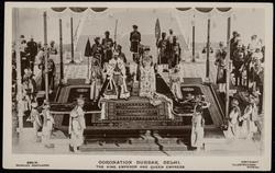 CORONATION DURBAR, DELHI. THE KING EMPEROR AND QUEEN EMPRESS.

