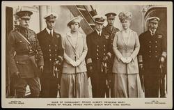 DUKE OF CONNAUGHT, PRINCE ALBERT, PRINCESS MARY, PRINCE OF WALES, PRINCE HENRY, QUEEN MARY, KING GEORGE.

