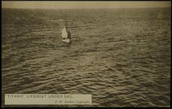 "TITANIC" LIFEBOAT UNDER SAIL.
