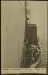 "TITANIC" LIFEBOAT ALONGSIDE "CARPATHIA"
