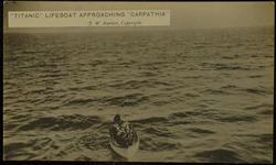 "TITANIC" LIFEBOAT APPROACHING "CARPATHIA"
