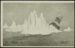 11.45 P.M. - STRIKES STARBOARD BOW. 12 FT. AFT.
