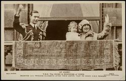'AT HOME', T.R.H. The DUKE & DUCHESS of YORK REUNITED WITH PRINCESS ELIZABETH AFTER THEIR EMPIRE TOUR ON BOARD H.M.S. 'RENOWN'.

