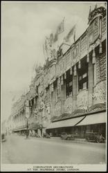 CORONATION DECORATIONS AT THE SELFRIDGE STORE, LONDON.
