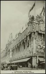 CORONATION DECORATIONS AT THE SELFRIDGE STORE, LONDON.
