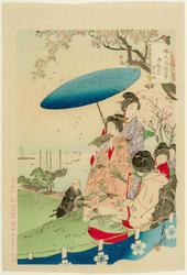 Cherry Blossoms at Goten-yama (Goten-yama no sakura), from the series An Assortment of Women's Customs (Fujin fûzoku zukushi)