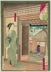 The Matsumoto Restaurant in Fukagawa, from the series Comparisons of Fancy Dishes in the Restaurants of the Imperial Capital (Kôto kaiseki beppin kurabe)
