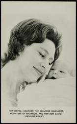 HER ROYAL HIGHNESS THE PRINCESS MARGARET, COUNTESS OF SNOWDON, AND HER SON DAVID, VISCOUNT LINLEY