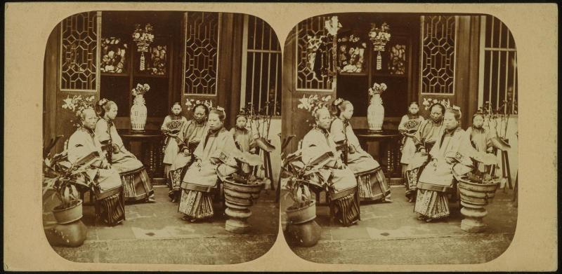 Canton. Group of Chinese Ladies of Rank Dressed in Evening Costume.