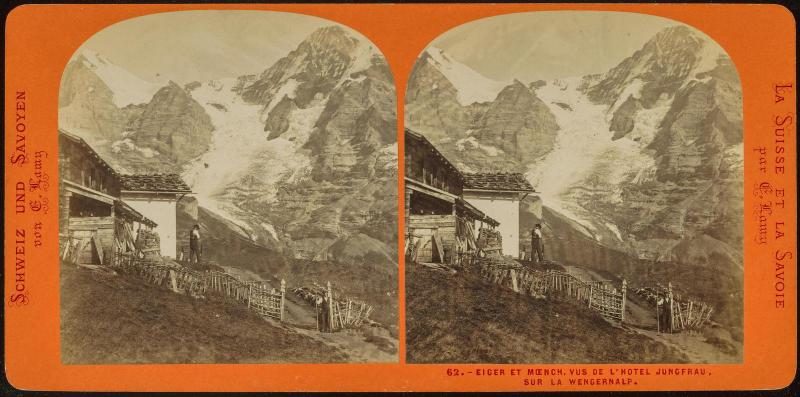 Eiger et Moench, vue de l'Hotel Jungfrau, sur la Wengernalp