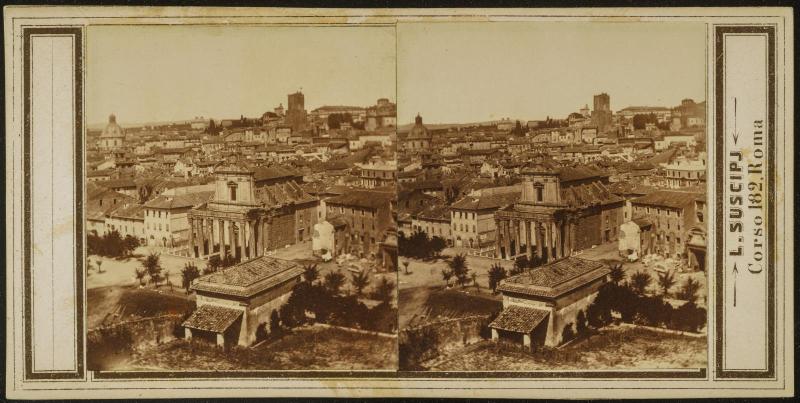 View overlooking the Church of San Lorenzo. Rome.