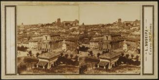 View overlooking the Church of San Lorenzo. Rome.