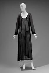 Organza dress and muslin coat