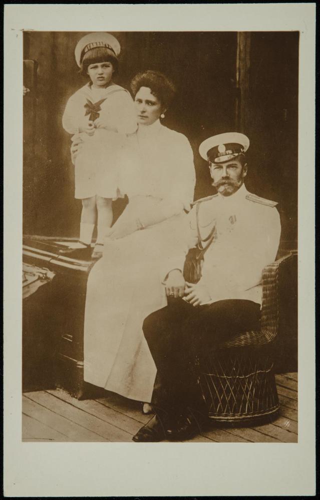 Alexei, Alexandra and Nicholas II Emperor of Russia.