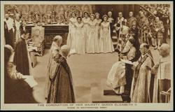 THE CORONATION OF HER MAJESTY QUEEN ELIZABETH II 
SCENE IN WESTMINSTER ABBEY