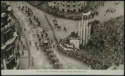 The Coronation Procession passing through Admiralty Arch.
