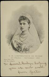 S.M. L'IMPERATRICE DE RUSSIE EN FRANCE - SEPTEMBRE 1901