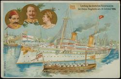 Landung des deutschen Kaiserpaares bei Dolma Bagdsche am 18. October 1898.
