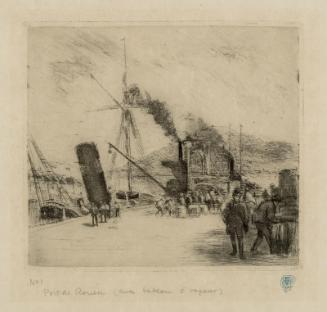 Harbor at Rouen (with Chimneys)