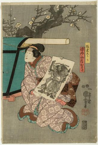 Actor Bandô Shûka I as Shinsuke's Wife (Nyôbô) Omoto