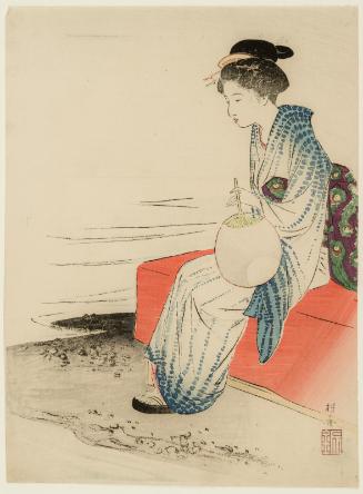 Bench for Cooling Off (Suzumidai), frontispiece illustration from the literary magazine Bungei kurabu, vol. 16, no. 11
