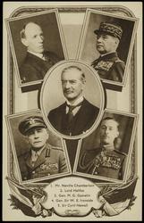 1. Mr. Neville Chamberlain 2. Lord Halifax 3. Gen. M.G. Gamelin 4. Gen. Sir W.E. Ironside 5. Sir Cyril Newall
