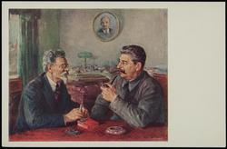 F.A. Modorov. J.V. Stalin and M.I. Kalinin.
