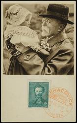 T.G. MASARYK, prvni president Ceskoslovenské republiky. Na Morave s Devcatkem.
