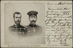 Die Herrscher Deutschlands und Russlands.
