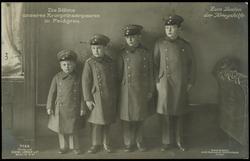 Die Söhne unseres Kronprinzenpaares in Feldgrau. Zum Besten der Kriegshilfe.
