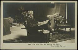 GEN. LEW WALLACE at Work in his Study. Crawfordsville, Ind.
