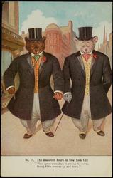 No. 15. The Roosevelt Bears in New York City. 
"They spent some days in seeing the town; 
Doing Fifth Avenue up and down."
