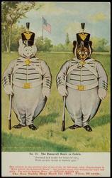 No. 21. The Roosevelt Bears as Cadets. 
"Dressed and ready for hours of fun, 
With cavalry horse or battery gun."
