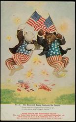 No. 27. The Roosevelt Bears Celebrate the Fourth. 
"From noon till night they let things go, 
In sky above and on earth below."
