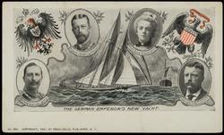 THE GERMAN EMPEROR'S NEW YACHT. EMPEROR WILLIAM II. PRINCE HENRY OF PRUSSIA. MISS ALICE ROOSEVELT. PRESIDENT ROOSEVELT.